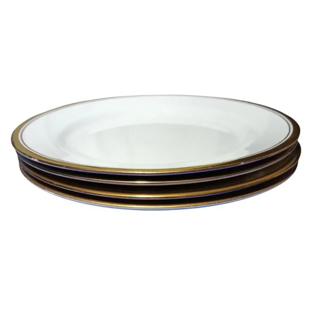 Johnson Brother England white and Gold trimmed china plates 6.5